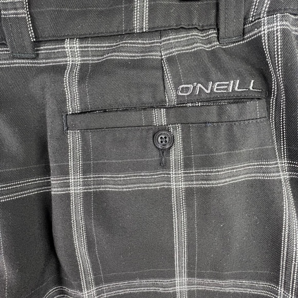 O’NEILL FIRST IN LAST OUT MENS SZ 38 BLUE BLACK PLAID CASUAL SHORTS - Picture 5 of 6